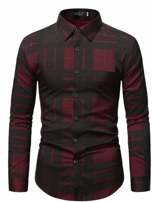 Mens red striped shirt