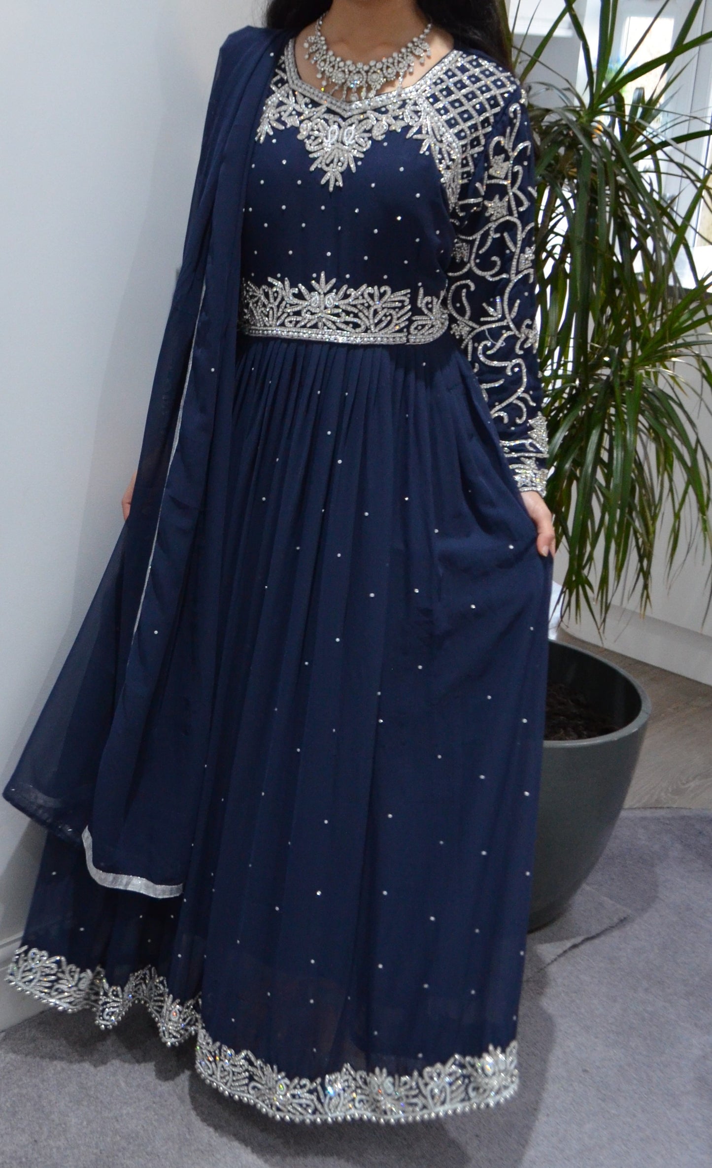 Stunning Navy Blue long dress/Gown