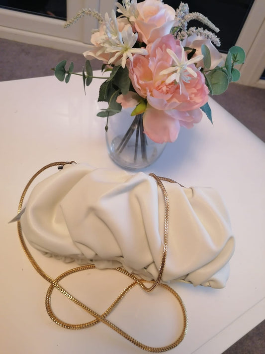 Ladies white handbag/clutch
