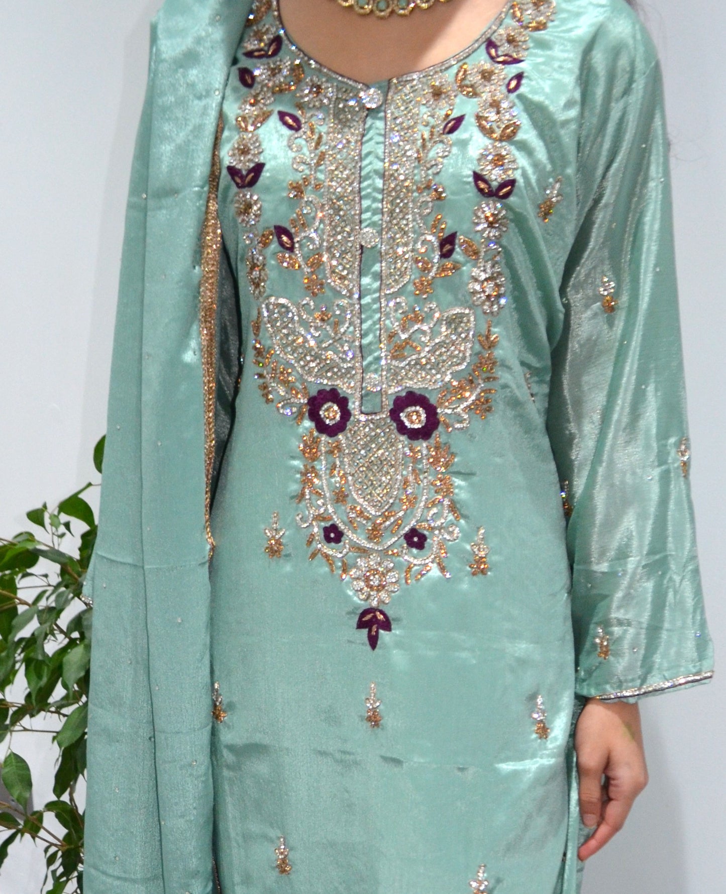 Mint Green Womens Shalwar Kameez set