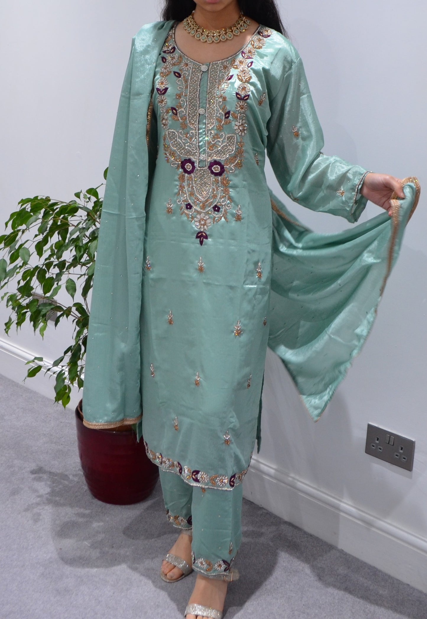 Mint Green Womens Shalwar Kameez set