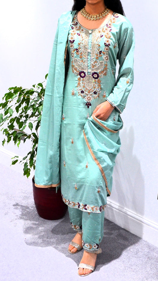 Mint Green Womens Shalwar Kameez set